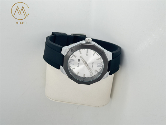 Round Dial Shape Silicon Strap Waterproof Quartz Watch with Multiple Colors for Men and Women