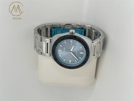 Waterproof Stainless Steel Strap Quartz Watch with 8  Dial Colors Option