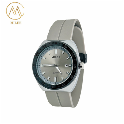 Black Bezel Mens Quartz Wrist Watches with 8 Dial Colors for Choice