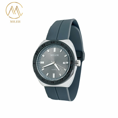Black Bezel Mens Quartz Wrist Watches with 8 Dial Colors for Choice