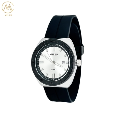 Fashion Casual Business Quartz Life Waterproof Auto Date Display Quartz Wrist watch with Silicone Stra