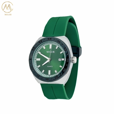 Fashion Casual Business Quartz Life Waterproof Auto Date Display Quartz Wrist watch with Silicone Stra