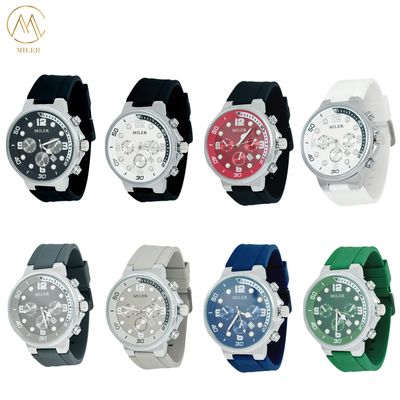 Hot Sale Custom Logo Quartz Sports Quartz Wrist Watch with Silicone Strap