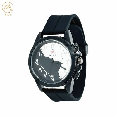 Creative Arabic Numeral Dial Quartz Waterproof Wristwatch for High School Students′ Exams