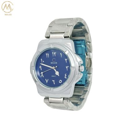 Silver Bezel Color Modern Stylish Quartz Wrist Watch with Sleek Design and Quartz Movement