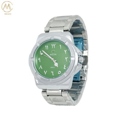 Silver Bezel Color Modern Stylish Quartz Wrist Watch with Sleek Design and Quartz Movement