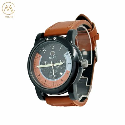 Factory Direct Sale Black Bezel Digital Tape Moon Phase Quartz Wrist Watches