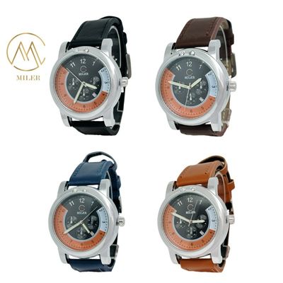 Analog Display Type Leather Strap Quartz Watch with Customized Logo