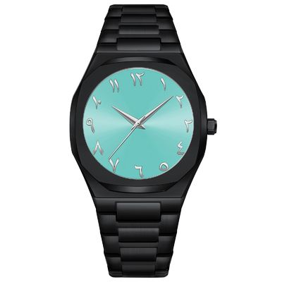 Wholesale Luxury Business Black Alloy Band Arabic Dial Watches for Men Custom Logo Montre Pour Homme Arabe