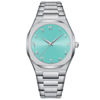 Arabic Dial Watch Ultra Thin Men′s Stainless Steel Sapphire Glass Waterproof Slim Quartz Watch