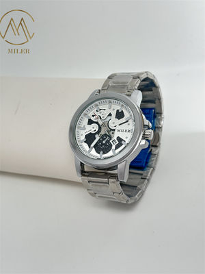 Men′s Sapphire Glass Waterproof Arabic Dial Stainless Steel Strap Watch