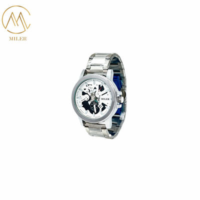 Men′s Sapphire Glass Waterproof Arabic Dial Stainless Steel Strap Watch