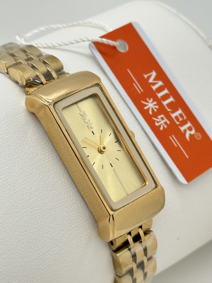 Analog Ekran Paslanmaz Çelik Kemerli Saat Mineral Dial Metal Kemerli Bileziği Saat