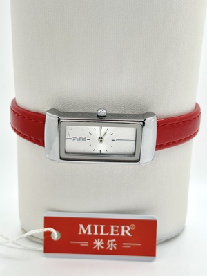 Leather Strap Quartz Watch for Personalized Engraving
