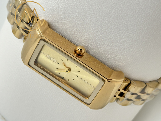 Sophisticated Lady Quartz Watch in Golden Dial and Gold And Silver Band