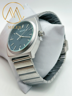 Manufacturer  Engraved Leather Quartz Black Band Mens Watches For Classic And Modern Versatility