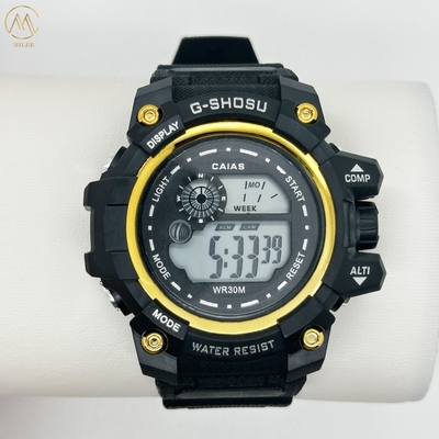 Silicone Band Digital Men Quartz Watch Sports Chronograph Watches