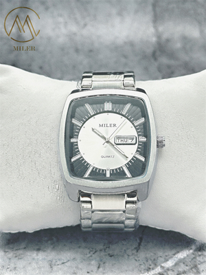 Luxury Waterproof  Date Showing Stainless Steel Quartz Watch for Men and Women