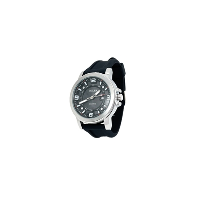 Silver Bezel Silicone Strap Waterproof  Quartz Watch for Men and Women